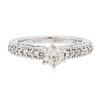 Image 1 : 18KT White Gold 0.70 ctw Diamond Ring