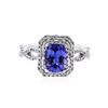 Image 1 : 14KT White Gold 1.27 ctw Tanzanite and Diamond Ring