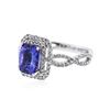 Image 2 : 14KT White Gold 1.27 ctw Tanzanite and Diamond Ring
