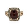 Image 1 : 14KT Rose Gold 3.30 ctw Rubellite and Diamond Ring