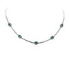 Image 1 : 18KT White Gold 2.03 ctw Emerald and Diamond Necklace