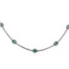 Image 2 : 18KT White Gold 2.03 ctw Emerald and Diamond Necklace