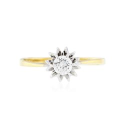 18KT Two-Tone Gold 0.20 ctw Diamond Solitaire Ring