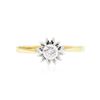 Image 1 : 18KT Two-Tone Gold 0.20 ctw Diamond Solitaire Ring