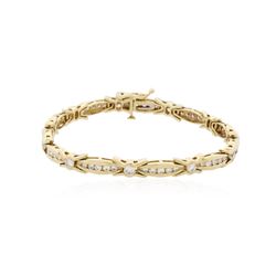 14KT Yellow Gold 1.63 ctw Diamond Bracelet