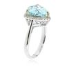 Image 3 : 14KT White Gold 4.50 ctw Topaz and Diamond Ring