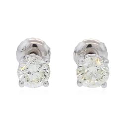 14KT White Gold 1.19 ctw Diamond Solitaire Earrings