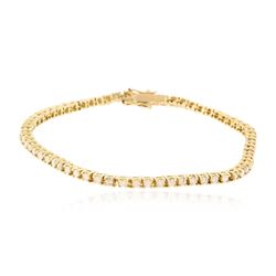 14KT Yellow Gold 1.47 ctw Diamond Tennis Bracelet