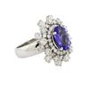 Image 2 : 14KT White Gold 3.44 ctw Tanzanite and Diamond Ring