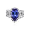 Image 1 : 18KT White Gold 3.66 ctw Tanzanite and Diamond Ring