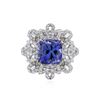 Image 1 : 18KT White Gold 5.60 ctw Tanzanite and Diamond Ring