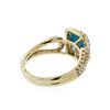 Image 3 : 14KT Yellow Gold 1.95 ctw Turquoise and Diamond Ring