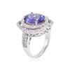 Image 3 : 14KT White Gold 4.89 ctw Tanzanite and Diamond Ring