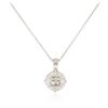 Image 2 : 14KT White Gold 0.61 ctw Diamond Pendant With Chain