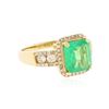 Image 2 : 14KT Yellow Gold 1.95 ctw Emerald and Diamond Ring