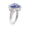 Image 3 : 14KT White Gold 4.25 ctw Tanzanite and Diamond Ring