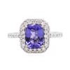 Image 1 : 14KT White Gold 2.03 ctw Tanzanite and Diamond Ring