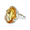 Image 2 : 14KT White Gold 31.20 ctw Citrine Ring