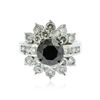 Image 1 : 14KT White Gold 6.97 ctw Black Diamond Ring