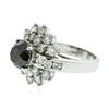 Image 2 : 14KT White Gold 6.97 ctw Black Diamond Ring
