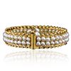 Image 2 : 14KT Yellow Gold Pearl Bangle