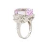 Image 3 : 14KT White Gold GIA Certified 20.25 ctw Kunzite and Diamond Ring