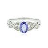 Image 1 : 14KT White Gold 0.85 ctw Tanzanite and Diamond Ring