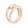 Image 3 : 14KT Rose Gold 0.96 ctw Diamond Ring