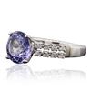 Image 3 : 18KT White Gold 3.99 ctw Tanzanite and Diamond Ring