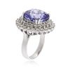 Image 3 : 14KT White Gold 14.41 ctw Tanzanite and Diamond Ring