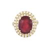 Image 1 : 14KT Yellow Gold 8.56 ctw Ruby and Diamond Ring