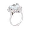 Image 3 : 14KT White Gold 4.62 ctw Aquamarine and Diamond Ring