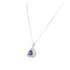 Image 3 : 14KT White Gold 2.91 ctw Tanzanite and Diamond Pendant With Chain