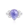 Image 1 : 14KT White Gold 7.57 ctw Tanzanite and Diamond Ring