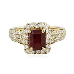 14KT Yellow Gold 2.09 ctw Ruby and Diamond Ring