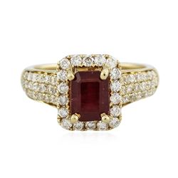 14KT Yellow Gold 2.09 ctw Ruby and Diamond Ring