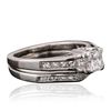 Image 2 : 18KT-14KT White Gold 1.10 ctw Diamond Wedding Set