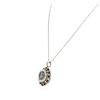 Image 3 : 14KT White Gold 11.23 ctw Aquamarine, Ruby and Diamond Pendant With Chain