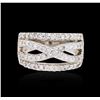 Image 1 : 14KT White Gold 0.76 ctw Diamond Ring