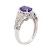 Image 3 : 14KT White Gold 1.16 ctw Tanzanite and Diamond Ring