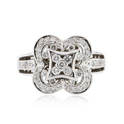 18KT White Gold 0.58 ctw Diamond Ring