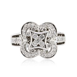 18KT White Gold 0.58 ctw Diamond Ring