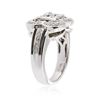 Image 3 : 18KT White Gold 0.58 ctw Diamond Ring