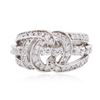 Image 1 : 14KT White Gold 0.80 ctw Diamond Ring