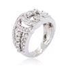 Image 3 : 14KT White Gold 0.80 ctw Diamond Ring