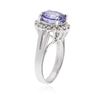 Image 3 : 14KT White Gold 4.76 ctw Tanzanite and Diamond Ring