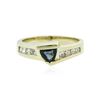 Image 1 : 14KT Yellow Gold 0.65 ctw Sapphire and Diamond Ring