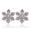 Image 1 : 18KT White Gold 0.72 ctw Diamond Earrings