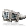 Image 2 : 14KT White Gold 0.97 ctw Blue Diamond Ring