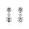 Image 1 : 14KT Two-Tone Gold 1.76 ctw Tanzanite and Diamond Earrings